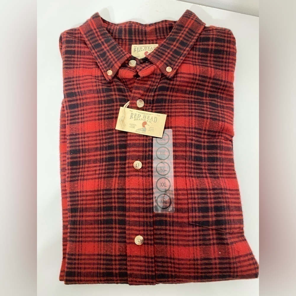 Red Head Men's 2 XL Red Plaid Flannel NEW‎